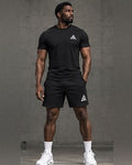 GE Black T-Shirt & Shorts Set