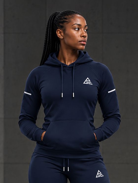 GE Navy Blue Performance Tracksuit Set Female